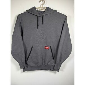 Milwaukee Mens Pullover Hoodie Heavy Duty Poly Cotton Gray Regular Fit XL